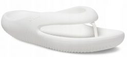 Japonki Dla Dorosłych Crocs Mellow Flip. Białe klapki Crocs, bez wzorów, z materiału, bez obcasa. Za 167.99 zł.