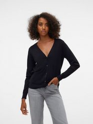 Vero Moda Kardigan w kolorze czarnym rozmiar: L. Czarne kardigany Vero Moda, l, bez wzorów, z wiskozy. Za 79.45 zł.