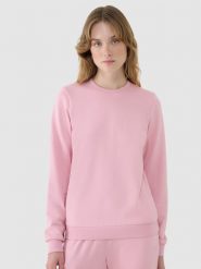 4F Bluza dresowa nierozpinana bez kaptura damska - różowa L. Czerwone bluzy 4f, l, bez wzorów, z bawełny, bez kaptura. W wyprzedaży za 79.99 zł.