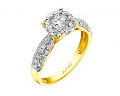 Pierścionek z żółtego złota z brylantami - 1,02 ct - próba 585. Żółte pierścionki Apart, z brylantem, złote. Za 23,990.00 zł.