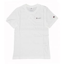 Koszulka damska Champion SS Tee 118091. Białe koszulki sportowe Champion, bez wzorów, bez ramiączek. Za 85.00 zł.