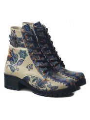 Goby Botki w kolorze kremowo-niebieskim rozmiar: 41. Brązowe botki Goby, bez wzorów, bez obcasa, bez zapięcia. Za 339.99 zł.