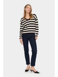 SAINT TROPEZ Sweter w kolorze czarno-beżowym rozmiar: S. Brązowe swetry Saint Tropez, s, bez wzorów, z wiskozy, bez ramiączek. Za 117.73 zł.