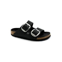 Klapki damskie Birkenstock Arizona Big Buckle. Czarne klapki Birkenstock, bez wzorów, z gumy, bez obcasa. Za 929.00 zł.