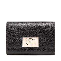 Duży Portfel Damski Furla. Czarne portfele Furla, bez wzorów. Za 749.99 zł.