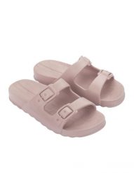 Klapki damskie Ipanema Duo Day. Czerwone klapki Ipanema, bez wzorów, z materiału, bez obcasa. Za 87.99 zł.