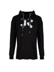 Richmond Sport Bluza "Rava" | RWA19126FE | Kobieta | Czarny. Czarne bluzy John Richmond, s, z aplikacjami, z bawełny. W wyprzedaży za 349.00 zł.