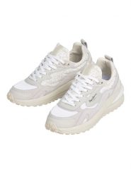 Pepe Jeans FOOTWEAR Skórzane sneakersy "Winslow" w kolorze kremowym rozmiar: 36. Brązowe trampki Pepe Jeans FOOTWEAR, bez wzorów, z jeansu, bez zapięcia. Za 163.64 zł.