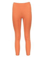 Gymshark Legginsy sportowe "KK Twins" w kolorze pomarańczowym rozmiar: M. Pomarańczowe legginsy Gymshark, m, bez wzorów, z materiału, outdoorowe. Za 74.63 zł.