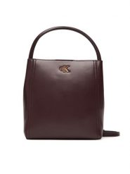 Calvin Klein Torebka Ck Bucket With Strap LV04F3174G Bordowy. Czerwone torebki klasyczne Calvin Klein, bez wzorów, ze skóry, bez dodatków. Za 599.99 zł.