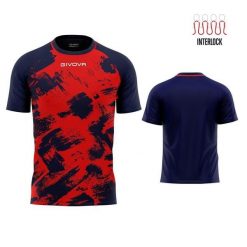 Koszulka Givova Art Interlock czerwono-niebieska, 2XS. Czerwone bluzki Givova, xs, bez wzorów, z poliesteru, sportowe, bez kołnierzyka, bez ramiączek. Za 136.99 zł.