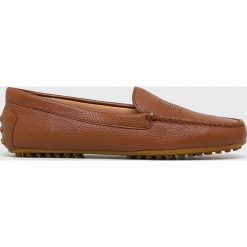 Lauren Ralph Lauren - Mokasyny. Brązowe mokasyny Lauren Ralph Lauren, bez wzorów, z gumy, bez obcasa. Za 499.90 zł.