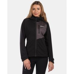 Damska kurtka softshell Kilpi BELTRA-W. Czarne kurtki sportowe Kilpi, xl, bez wzorów, z softshellu, bez kaptura, trekkingowe. Za 473.69 zł.