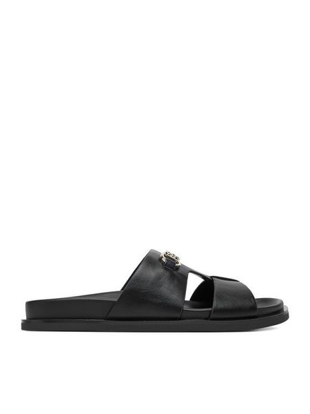 Nine West Klapki CEO-JDNW-05 Czarny. Czarne klapki Nine West, bez wzorów, ze skóry, bez obcasa. Za 169.99 zł.