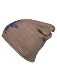 Zwillingsherz Czapka beanie w kolorze jasnobrązowym rozmiar: onesize. Brązowe czapki Zwillingsherz, bez wzorów, z kaszmiru. Za 83.62 zł.