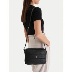 Torebka Beverly Hills Polo Club. Czarne listonoszki Beverly Hills Polo Club, bez wzorów, bez dodatków. Za 249.99 zł.