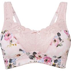 Biustonosz minimizer bez fiszbinów z wyściełanymi ramiączkami. Czerwone biustonosze bonprix, z aplikacjami. Za 74.99 zł.