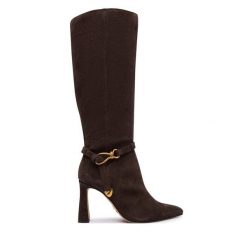 Kozaki Steve Madden. Brązowe kozaki Steve Madden, bez obcasa, na szpilce, bez zapięcia. Za 859.99 zł.
