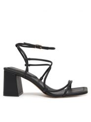 Aldo Sandały Harmonni 13768228 Czarny. Czarne sandały Aldo, bez wzorów, ze skóry, bez obcasa, na słupku, bez zapięcia. Za 339.99 zł.