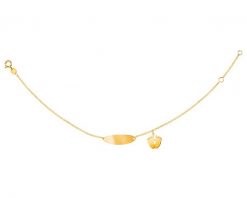 Złota bransoletka z blaszką, ankier- stópki. Żółte bransoletki Apart, bez wzorów. Za 699.00 zł.