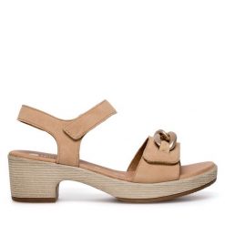 Sandały Rieker. Sandały Rieker, bez wzorów, bez obcasa, na koturnie, bez zapięcia. Za 329.99 zł.