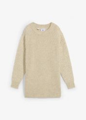 Ciepły sweter 2 w 1 ciążowy i do karmienia piersią. Zielone swetry bonprix, bez wzorów, bez ramiączek. Za 124.99 zł.