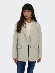 ONLY Marynarka 15288325 Beżowy Regular Fit. Brązowe marynarki i żakiety Only, bez wzorów, z syntetyku. Za 179.99 zł.