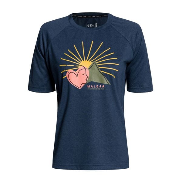 Koszulka wspinaczkowa damska Maloja DambelM. Niebieskie koszulki sportowe Maloja, bez wzorów, bez ramiączek. Za 149.99 zł.