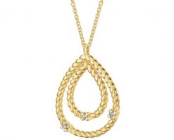 Naszyjnik z żółtego złota z brylantami - 0,01 ct - próba 585. Żółte naszyjniki Apart, z brylantem, złote. Za 2,490.00 zł.