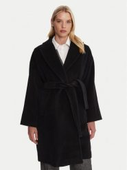 Marella Płaszcz wełniany Scherzo 2523016102 Czarny Regular Fit. Czarne płaszcze Marella, na zimę, bez wzorów, z wełny, bez kaptura. Za 3,069.00 zł.
