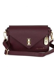 Anna Morellini Skórzana torebka "Terina" w kolorze bordowym - 24 x 16 x 6,5 cm rozmiar: onesize. Czerwone torby na ramię Anna Morellini, bez wzorów, z materiału, na ramię, bez dodatków. Za 260.99 zł.