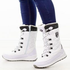 Białe zimowe śniegowce damskie z membraną American Club Softshell Sn88/25. Białe trapery i śniegowce American CLUB, z jeansu. W wyprzedaży za 240.87 zł.