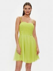 Rinascimento Sukienka koktajlowa CFC0117833003 Zielony A-Line Fit. Zielone sukienki Rinascimento, xs, bez wzorów, z syntetyku, wizytowe, bez kołnierzyka, bez ramiączek. Za 319.99 zł.