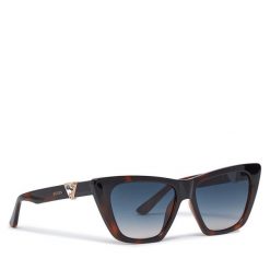 Okulary przeciwsłoneczne Guess. Brązowe okulary przeciwsłoneczne Guess, z aplikacjami. Za 569.99 zł.
