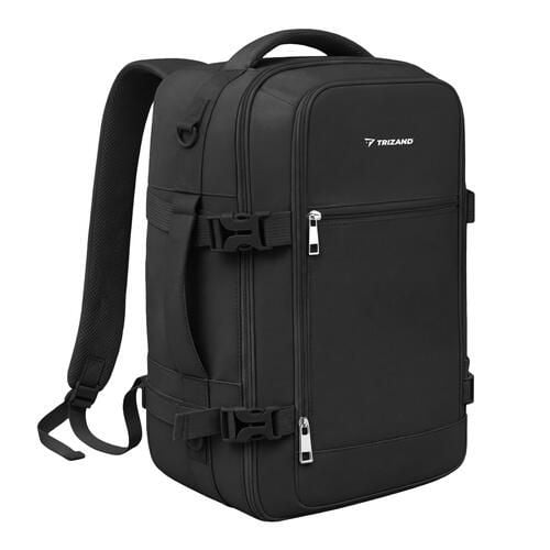 Plecak 20 litrów, torba podróżna, czarny, unisex. Czarne torby na ramię TRIZAND, bez wzorów, z materiału, na ramię, bez dodatków. Za 149.00 zł.