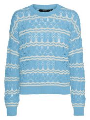 Vero Moda Sweter w kolorze błękitnym rozmiar: S. Niebieskie swetry Vero Moda, s, bez wzorów, ze splotem, bez ramiączek. Za 81.45 zł.
