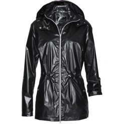 Parka z połyskującego materiału bonprix czarny. Czarne parki bonprix, z kapturem. Za 79.99 zł.