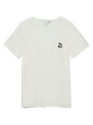 Vero Moda Koszulka w kolorze białym rozmiar: M. Białe bluzki Vero Moda, m, bez wzorów, z materiału, bez kołnierzyka, bez ramiączek. Za 74.28 zł.