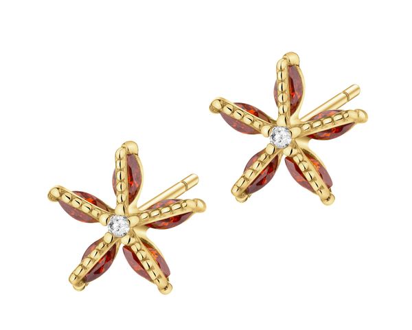 Kolczyki srebrne z cyrkoniami. Szare kolczyki Apart, z cyrkonią, pozłacane. Za 139.00 zł.