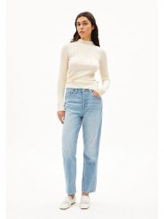 Armedangels Sweter ''Alaania'' w kolorze kremowym rozmiar: XS. Brązowe swetry ARMEDANGELS, xs, bez wzorów, z bawełny, bez ramiączek. Za 189.95 zł.
