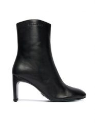 Patrizia Pepe Botki 2Y0036 L048 K103 Czarny. Czarne botki Patrizia Pepe, bez wzorów, ze skóry, bez obcasa, na słupku, bez zapięcia. Za 1,529.00 zł.