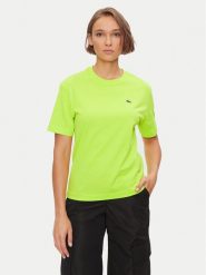 Lacoste T-Shirt TF7215 Żółty Loose Fit. Żółte t-shirty Lacoste, bez wzorów, z bawełny, bez kołnierzyka, bez ramiączek. Za 249.99 zł.