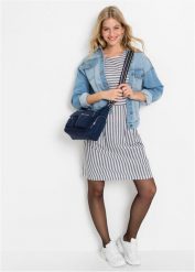 Torebka na ramię. Niebieskie torby na ramię bonprix, bez wzorów, klasyczne, na ramię, bez dodatków. Za 114.99 zł.