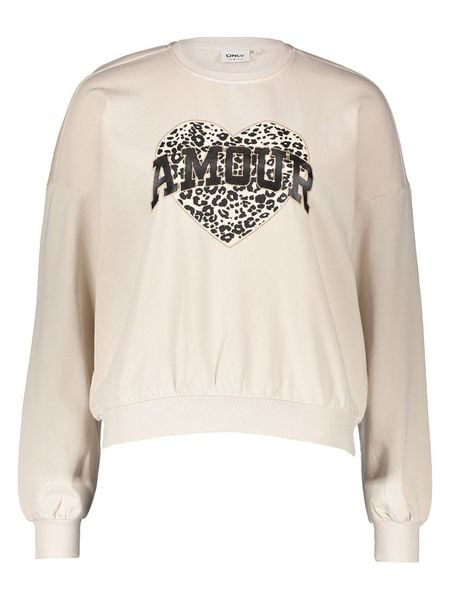 ONLY Bluza w kolorze kremowym rozmiar: XL. Brązowe bluzy Only, xl, bez wzorów, z bawełny, bez kaptura. Za 109.95 zł.
