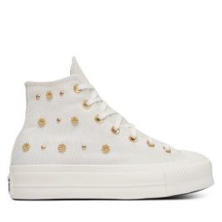 Trampki Converse. Białe trampki Converse, bez wzorów, bez zapięcia. Za 449.99 zł.
