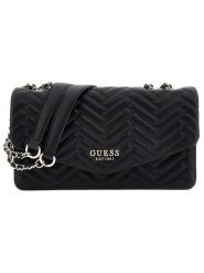 Guess Torebka w kolorze czarnym - 27 x 12 x 4 cm rozmiar: onesize. Czarne torby na ramię Guess, z aplikacjami, z materiału, na ramię, pikowane, bez dodatków. Za 484.45 zł.