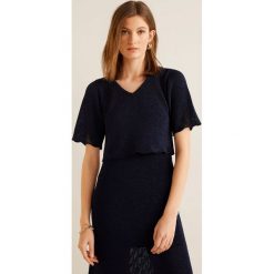 Mango - Sweter Deni. Niebieskie swetry Mango, l, bez wzorów, z denimu, bez ramiączek. W wyprzedaży za 49.90 zł.