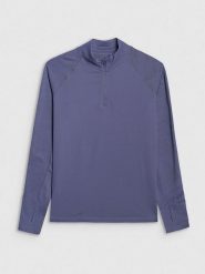 4F Koszulka sportowa w kolorze granatowym rozmiar: L. Niebieskie koszulki sportowe 4f, bez wzorów, z materiału, bez ramiączek, outdoorowe. Za 114.44 zł.