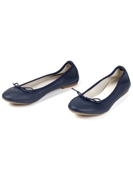 Anna Morellini Skórzane baleriny "Evanna" w kolorze granatowym rozmiar: 37. Niebieskie baleriny Anna Morellini, bez wzorów, bez obcasa. Za 209.82 zł.