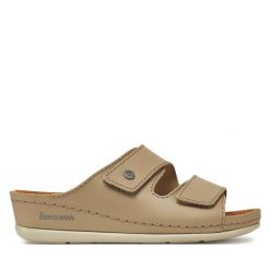 Klapki Dr. Brinkmann. Brązowe klapki Dr. Brinkmann, bez wzorów, bez obcasa. Za 219.99 zł.